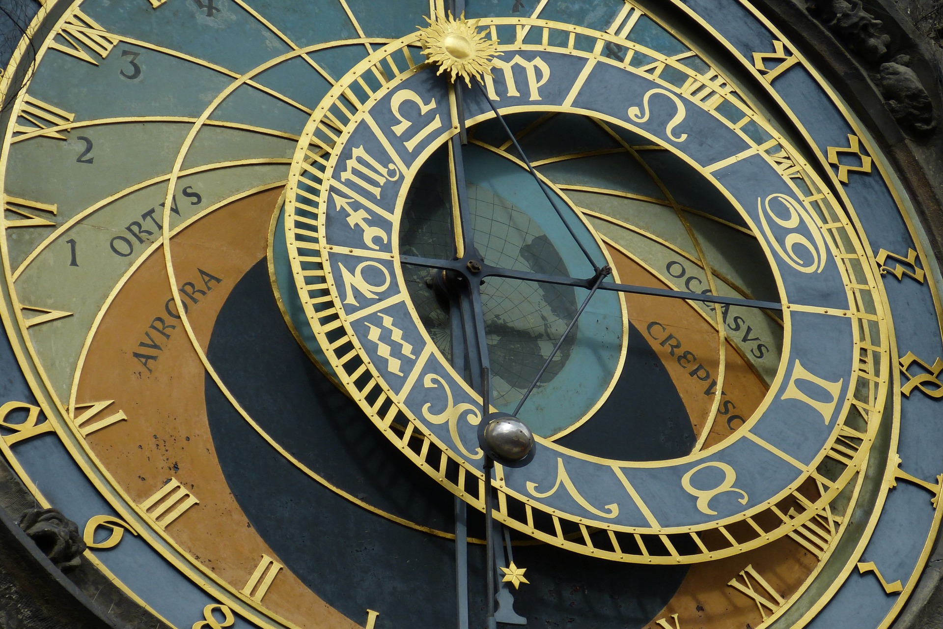 L'orologio astronomico indca i segni zodiacali